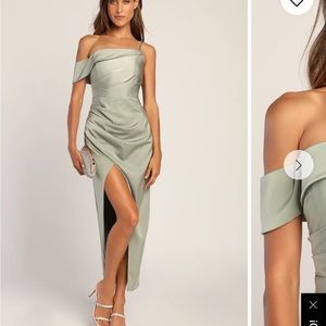 Lulus sage green dress size medium